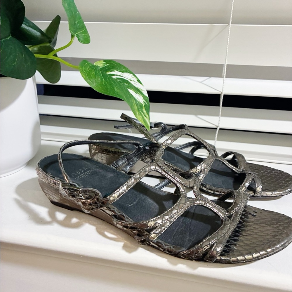 Stuart Weitzman Y2K Silver metallic Sandals